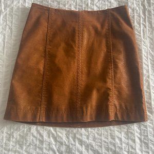 Free People vegan leather mini skirt